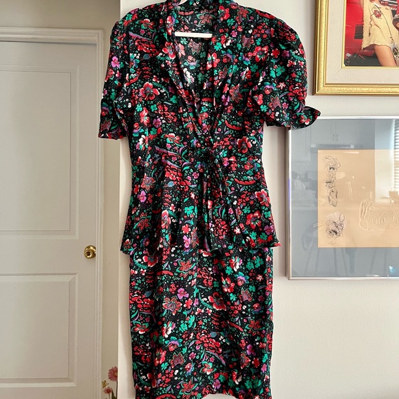 Vintage Yves Saint Laurent European Design Flower Dress - Picture 6 of 9